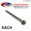TITANIUM GR5 BOLT M10 x 115mm EACH, METRIC FINE 1.25mm / GRADE 5, / KTM REF: 77203014000