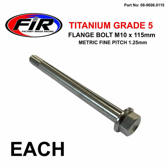 TITANIUM GR5 BOLT M10 x 115mm EACH, METRIC FINE 1.25mm / GRADE 5, / KTM REF: 77203014000