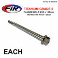 TITANIUM GR5 BOLT M10 x 130mm EACH, METRIC FINE 1.25mm / GRADE 5, / APRILIA REF : 030115