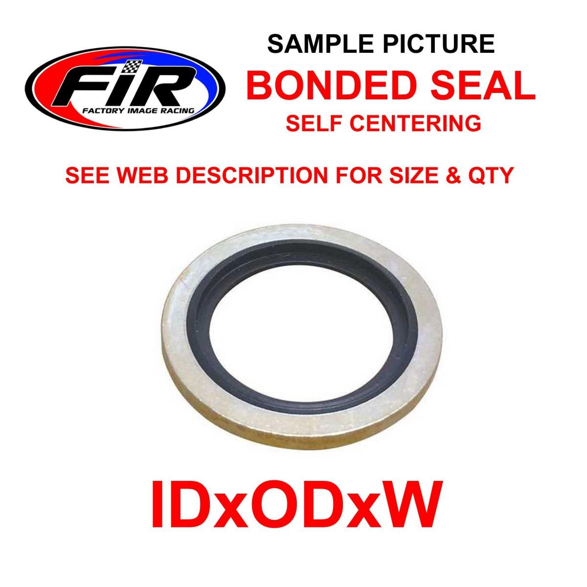 BONDED SEALING WASHER M12 PK50, M12x19x1.5mm / SELF CENTERING