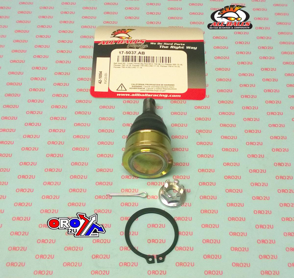 LOWER BALL JOINT KIT 09-20 HONDA BIG RED MUV PIONEER 500 700 700-4 DELUXE ALLBALLS 42-1054