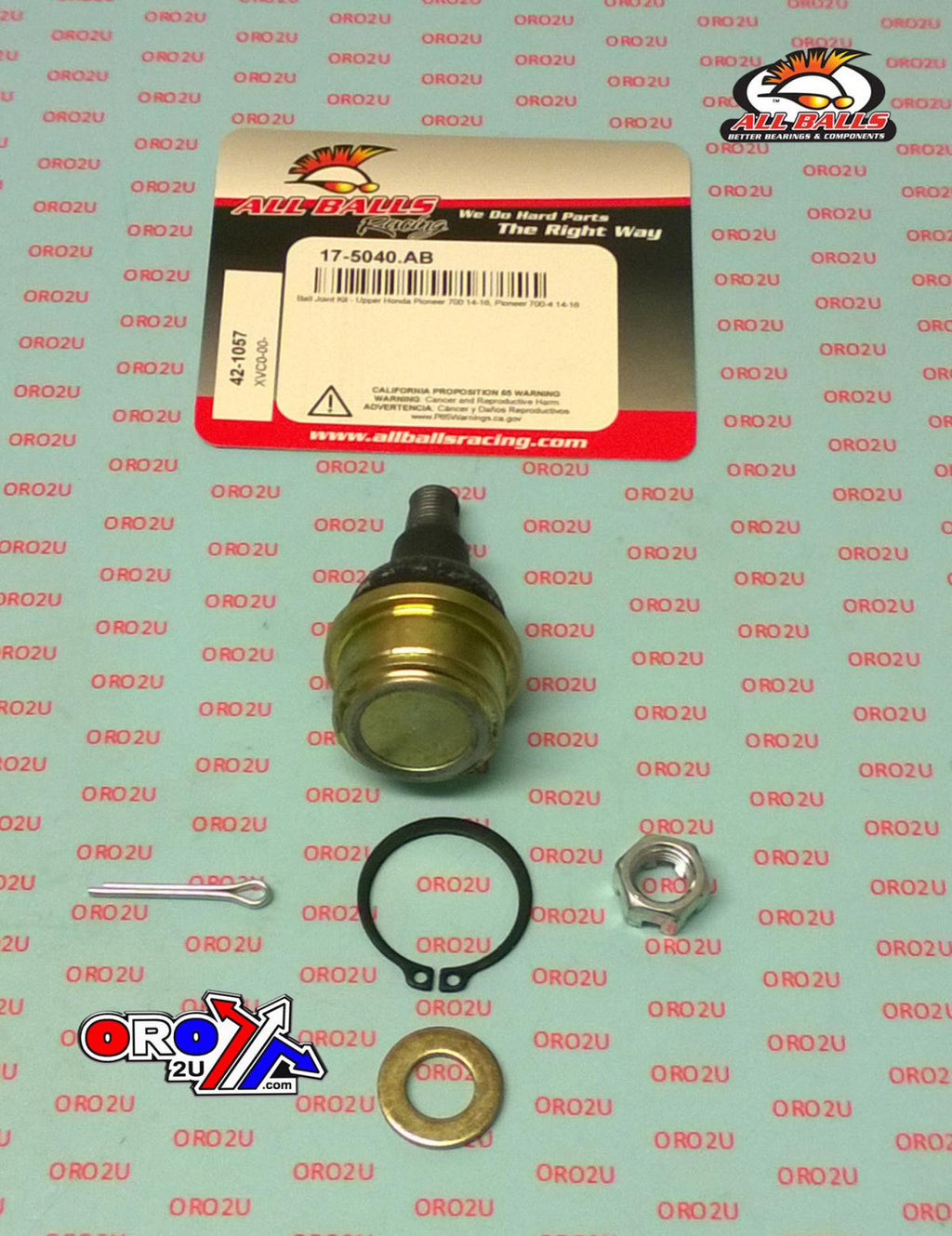 BALL JOINT, ALLBALLS 42-1057, Honda Pioneer 700 14-16, Pioneer 700-4 14-16