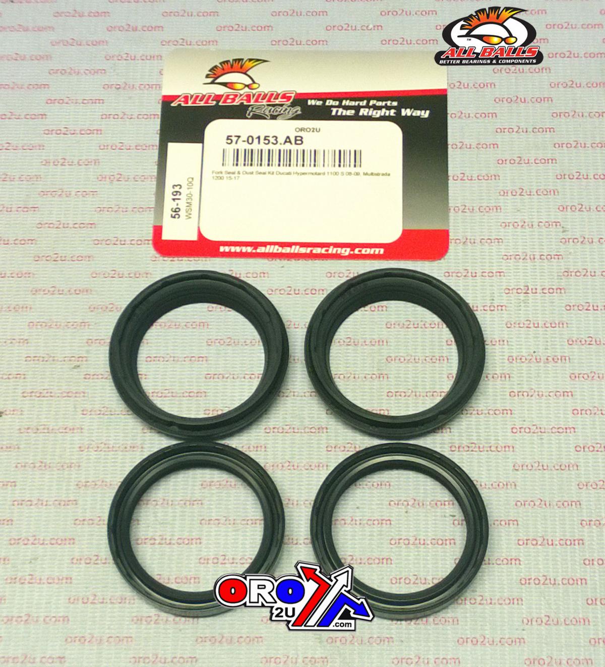 SEAL WIPER SET ALLBALLS, ALLBALLS 56-193 FORK SEAL KIT