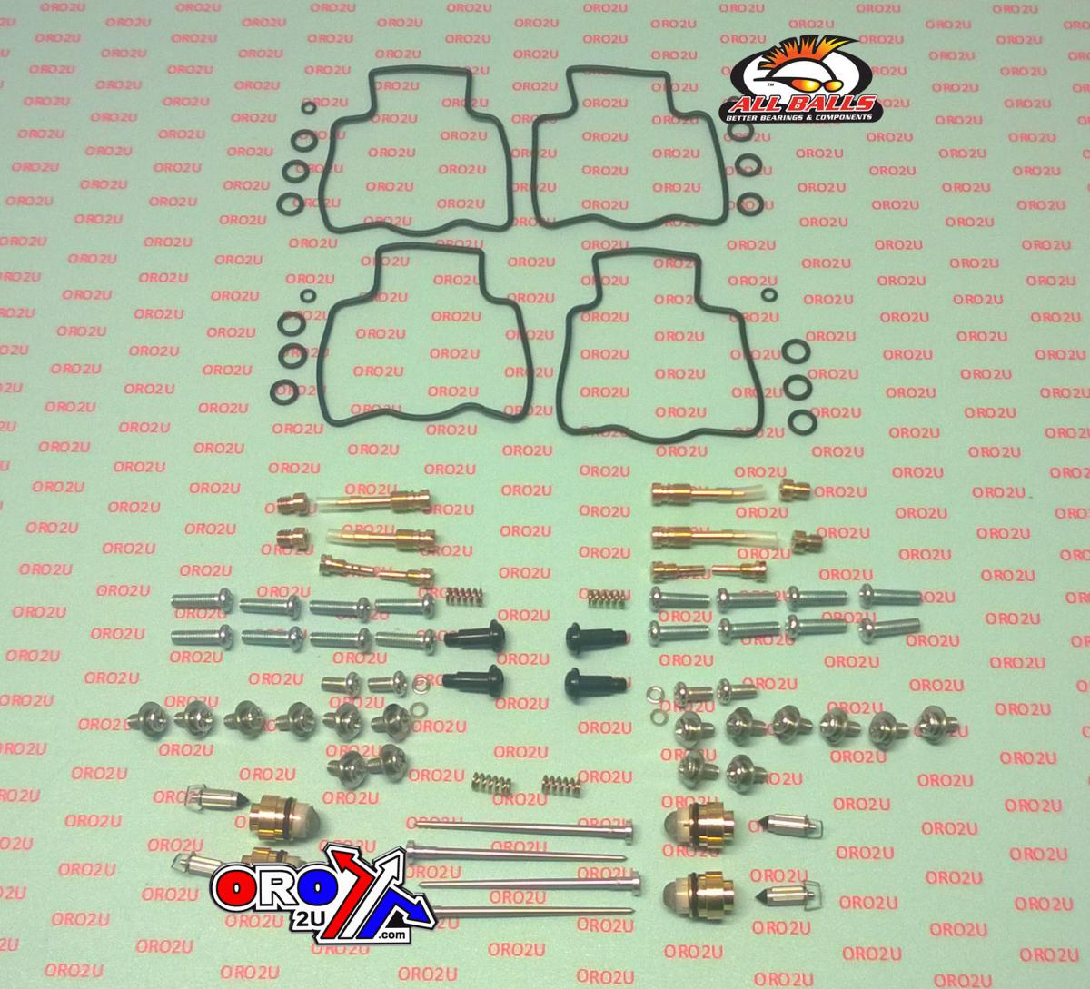 CARBURETOR REBUILD KIT 93-97 KAW ZX1100D ZX11 NINJA, ALLBALLS 26-1719 ROAD
