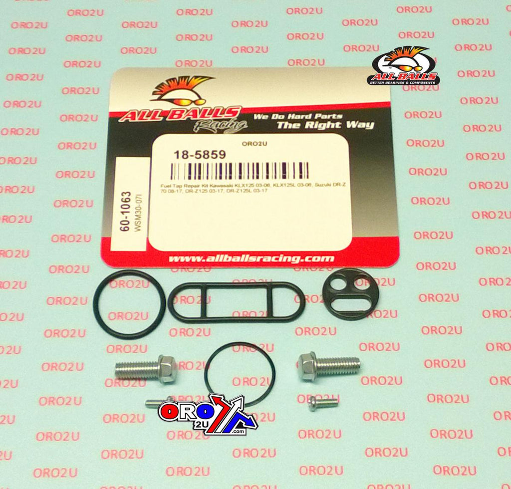 FUEL TAP REPAIR KIT ALLBALLS, ALLBALLS 60-1063 KAW KLX125/SUZ DR-Z 50/70/125 03-21