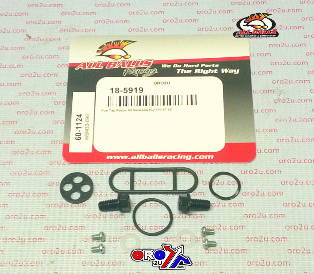 FUEL TAP REPAIR KIT ALLBALLS, ALLBALLS 60-1124 KAW KLF110 87-88