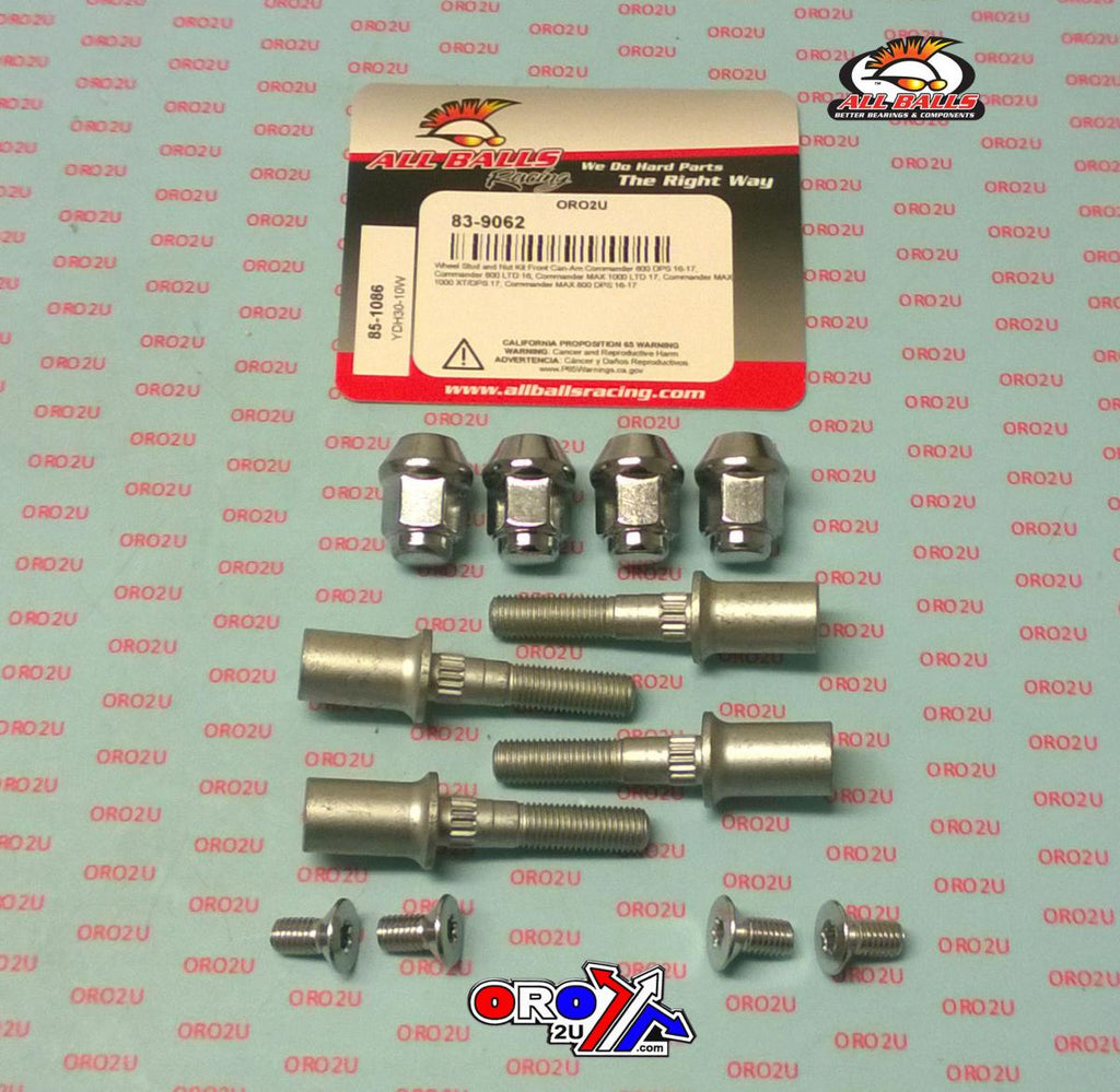 Wheel Stud and Nut Kit, ALLBALLS 85-1086