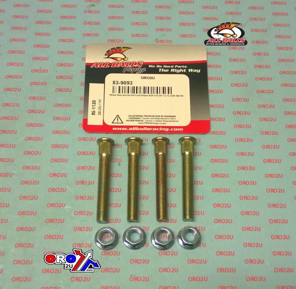 Wheel Stud and Nut Kit, ALLBALLS 85-1120