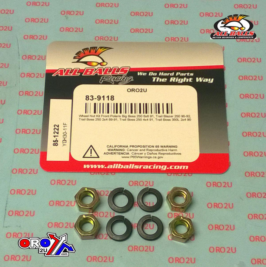 WHEEL NUT WASHER KIT 89-92 POLARIS BIG BOSS TRAIL BLAZER BOSS 250 350L ALLBALLS 85-1222 7542301