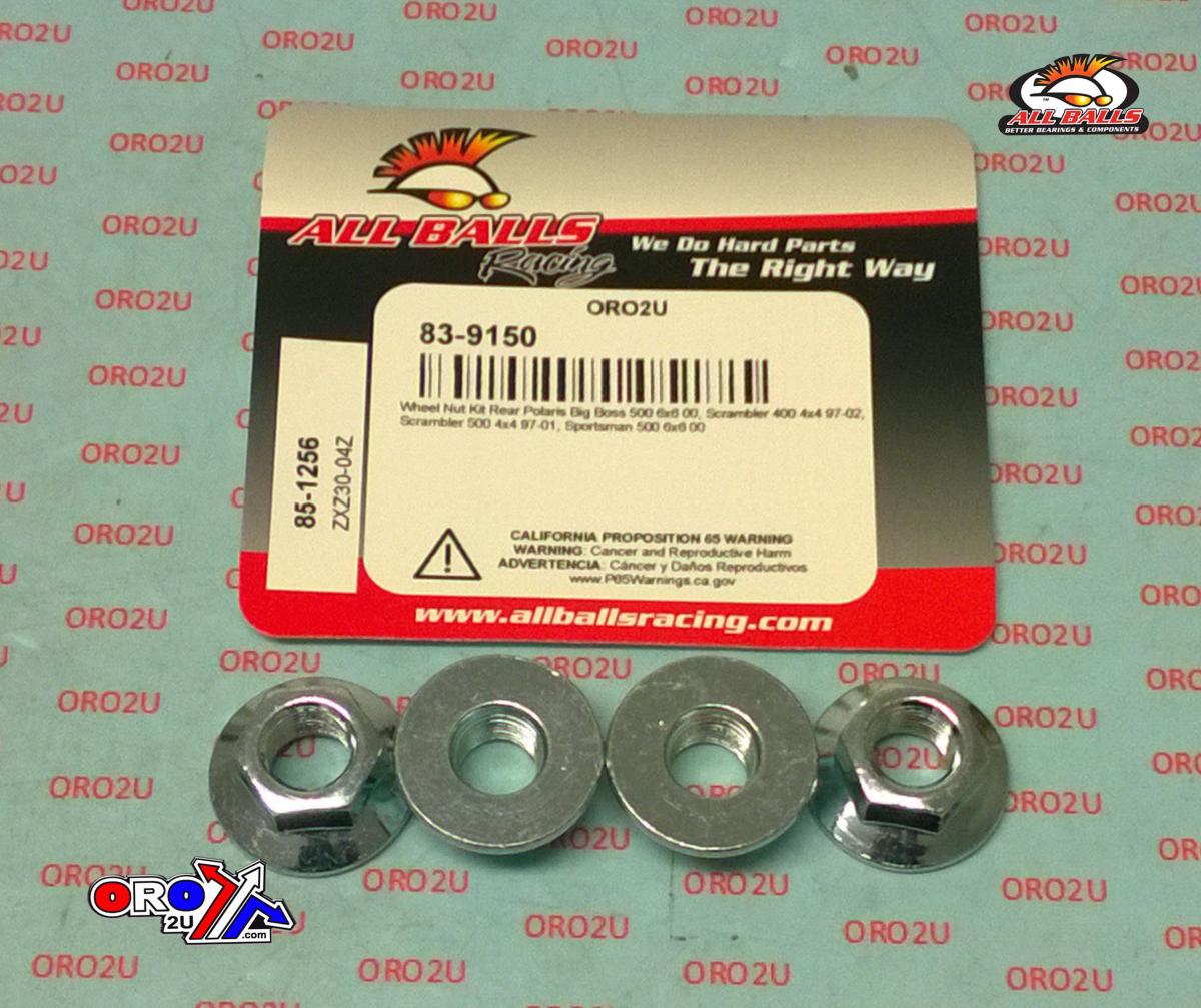 WHEEL NUT KIT 97-09 POLARIS BIG BOSS SCRAMBLER SPORTSMAN TRAIL BLAZER ALLBALLS 85-1256 7547037