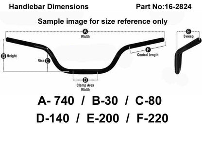 RETRO COOL CLASSIC 7/8'' HANDLEBAR, FITTMENT UNIVERSAL / MATT BLACK