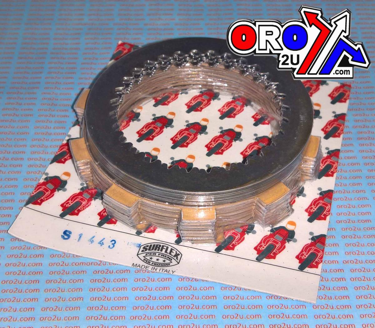 CLUTCH KIT HUSQVARNA 350 TE/TC 90-91, PLATES SINTERED STEEL SURFLEX S1443