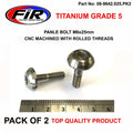 TITANIUM GR5 PANEL BOLT M6X25mm, PACK OF 2 / METRIC COARSE