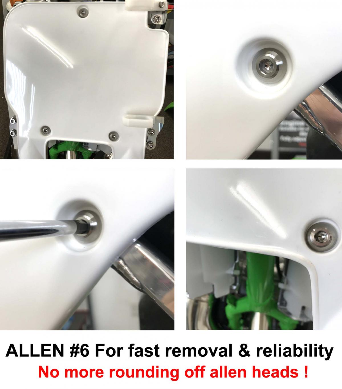 TITANIUM GR5 PANEL BOLT M6X30mm, PACK OF 2 / METRIC COARSE