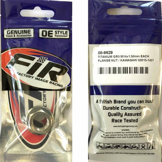 TITANIUM GR5 M14x1.50mm EACH, FLANGE NUT / KAWASAKI 92015-1407, / OEM KAWASAKI 92015-1407