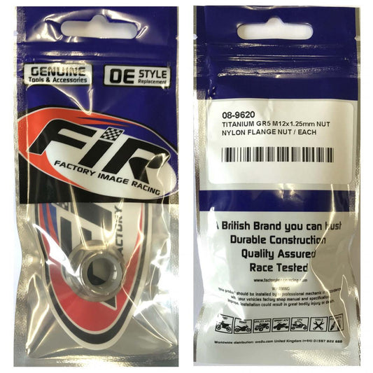 TITANIUM GR5 M12x1.25mm NUT, NYLON FLANGE NUT / EACH, / OEM KAWASAKI 92015-1433
