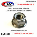 TITANIUM GR5 M14X1.50mm NUT, NYLON FLANGE NUT / EACH