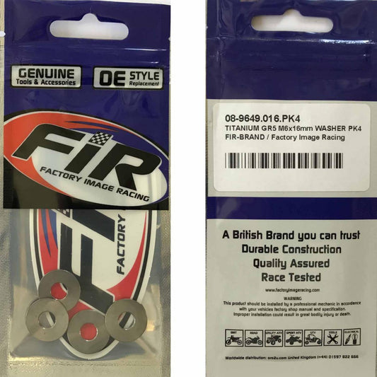 TITANIUM GR5 M6X16mm WASHER PK4