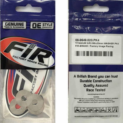 TITANIUM GR5 M6X18mm WASHER PK4