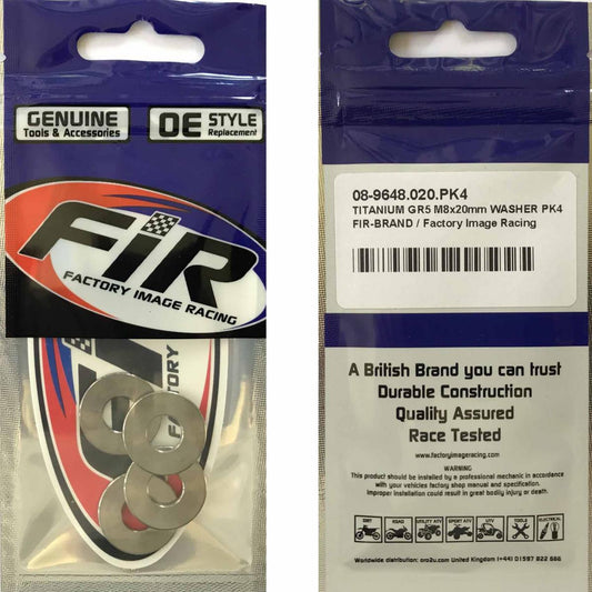 TITANIUM GR5 M8X20mm WASHER PK4