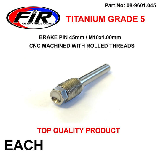 TITANIUM GR5 BRAKE PIN 45mm EACH, Cnc machined with rolled threads, /