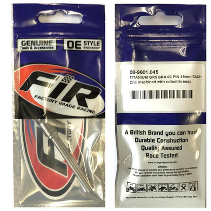 TITANIUM GR5 BRAKE PIN 45mm EACH, Cnc machined with rolled threads, /