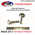 TITANIUM GR5 PANEL BOLT M6X35mm, PACK OF 2 / METRIC COARSE