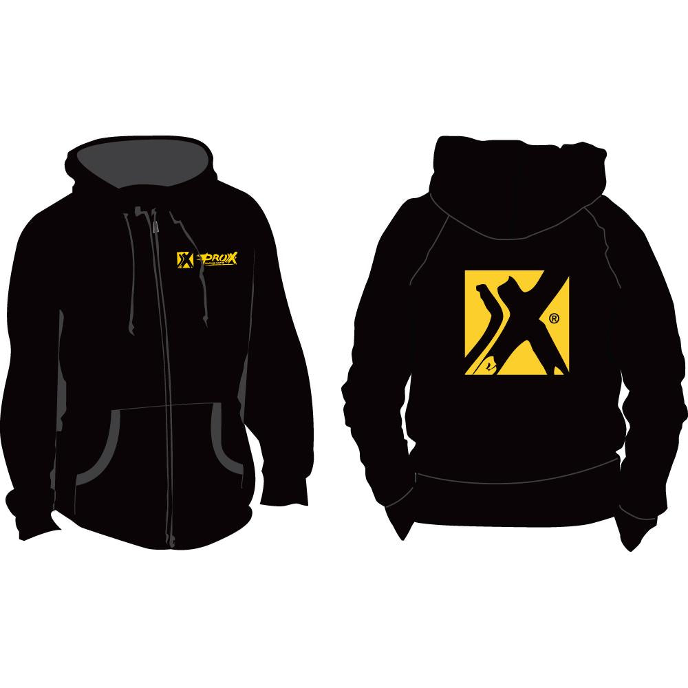 PRO-X HOODIE SWEATER, 99.6043.L, BLACK, APPAREL, LARGE