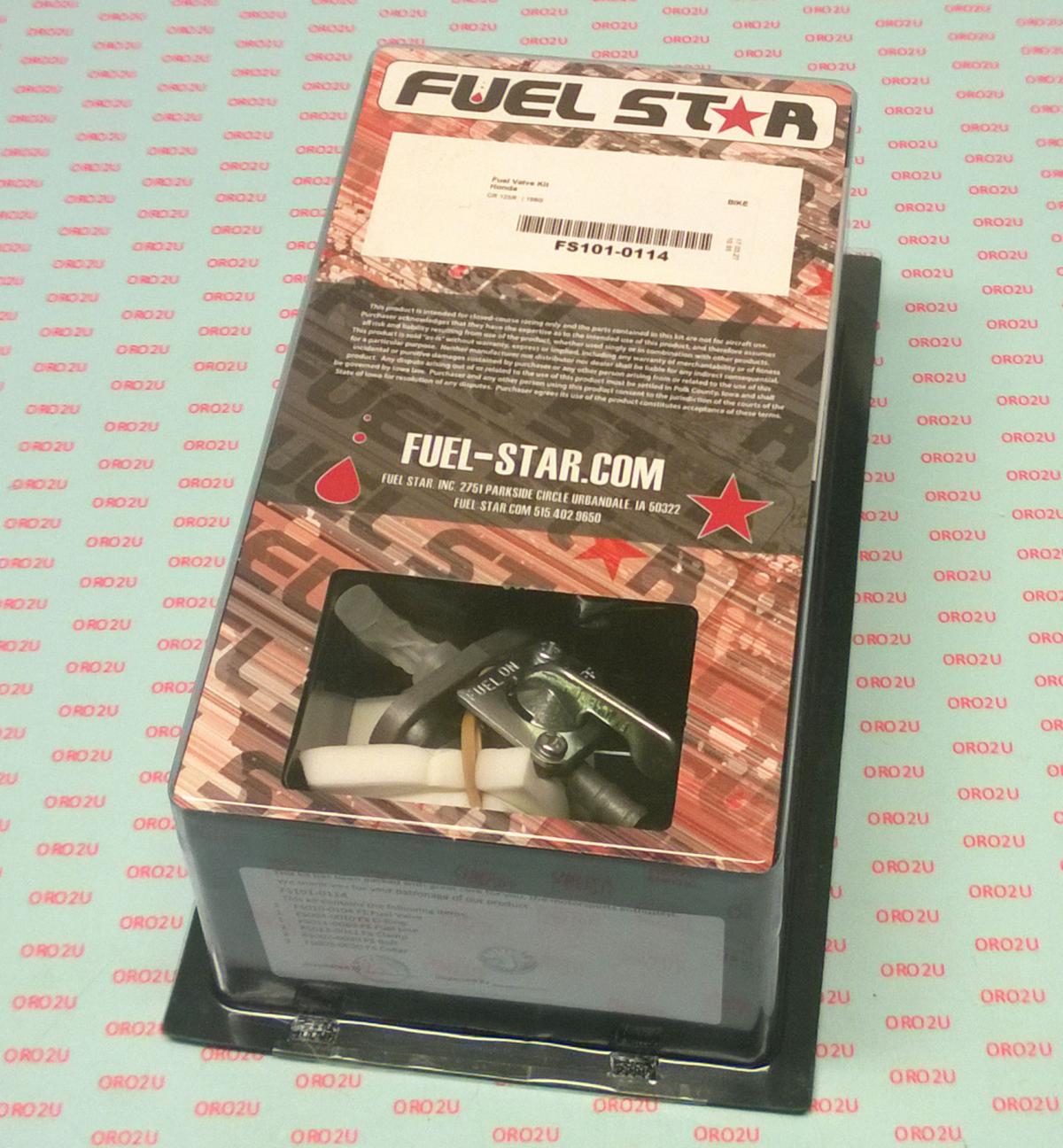 FUEL VALVE KIT CR125R 1980, Fuel Star FS101-0114 HONDA DIRT, TAPE / PETCOCK / CLIPS / PIPES / BOLTS