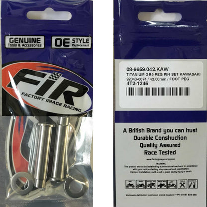 TITANIUM GR5 PEG PIN SET KAWASAKI, 92043-0074 / 42.00mm / FOOT PEG, / 9204-31372