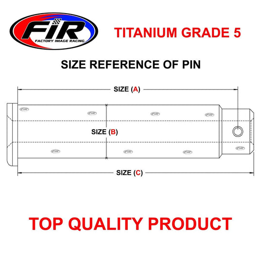 TITANIUM GR5 PEG PIN SET HONDA, 50603-KZ4-J40 / 41.OOmm / FOOT PEG