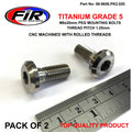 TITANIUM GR5 M8x1.25x20mm PK2, UNIVERSAL PEG MOUNT BOLTS, / FLAT HEAD BOLT