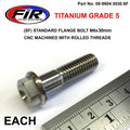TITANIUM GR5 BOLT M8 x 30mm EACH, FLANGE OD: 14mm / HEX SIZE: 10mm, /