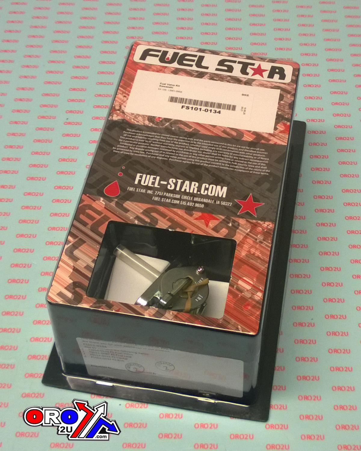 FUEL VALVE KIT KX125 2001-2002, Fuel Star FS101-0134 KAWASAKI DIRT, TAPE / PETCOCK / CLIPS / PIPES / BOLTS