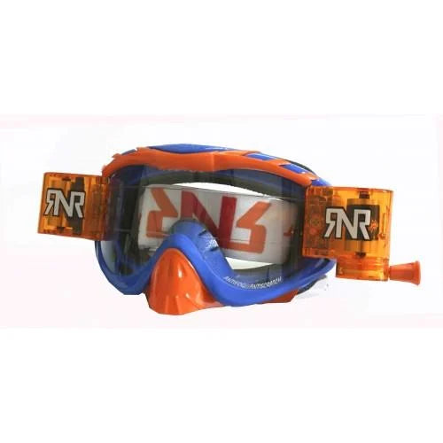 RNR HYBRID BLUE/ORANGE FULLY LOADED ROLL OFF, BLUE/ORANGE KTM GOGGLE, GH446, ROLL & TEAR OFF