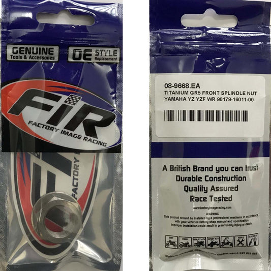 TITANIUM GR5 FRONT SPINDLE NUT, YAMAHA YZ YZF WR 90179-16011-00, EACH / / 90179-16011