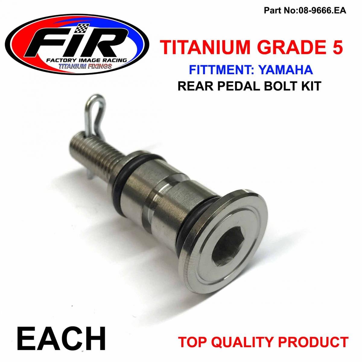 TITANIUM GR5 REAR PEDAL BOLT, YAMAHA 1C3-27217-10-00, / EACH
