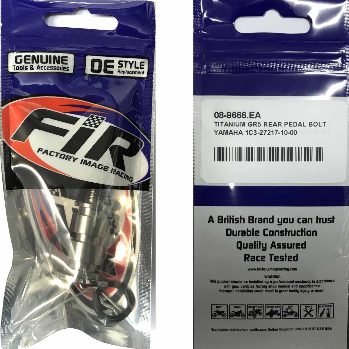 TITANIUM GR5 REAR PEDAL BOLT, YAMAHA 1C3-27217-10-00, / EACH