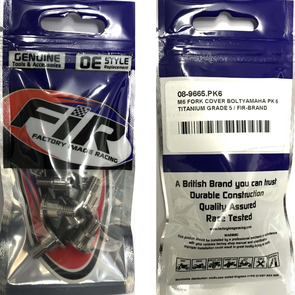 M6 FORK COVER BOLT YAMAHA PK 6, TITANIUM GRADE 5 / YAMAHA 90109-06232-00