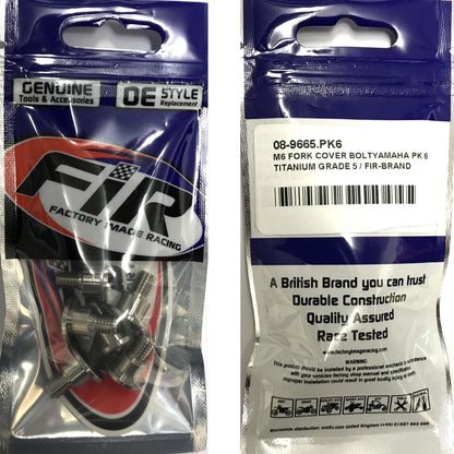 M6 FORK COVER BOLT YAMAHA PK 6, TITANIUM GRADE 5 / YAMAHA 90109-06232-00