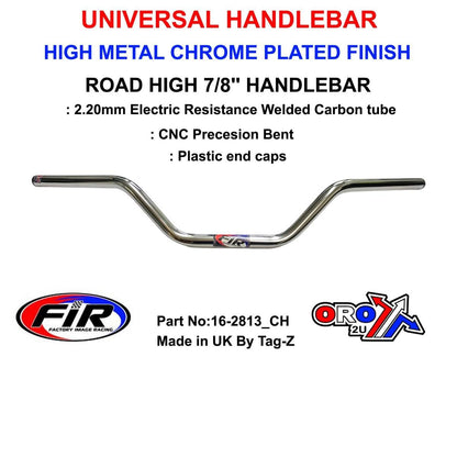 ROAD HIGH HANDLEBAR 7/8'', METAL CHROME PLATED FINISH, / REN REF : 756-01