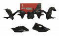PLASTIC KIT/5 2019-23 KX450F BLACK, RTECH R-KITKXF-NR0-599