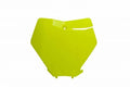 FRONT NUMBER PLATE 2019-22 KTM SX/SX-F, NEON YELLOW, RTECH R-TBKTMGF0019