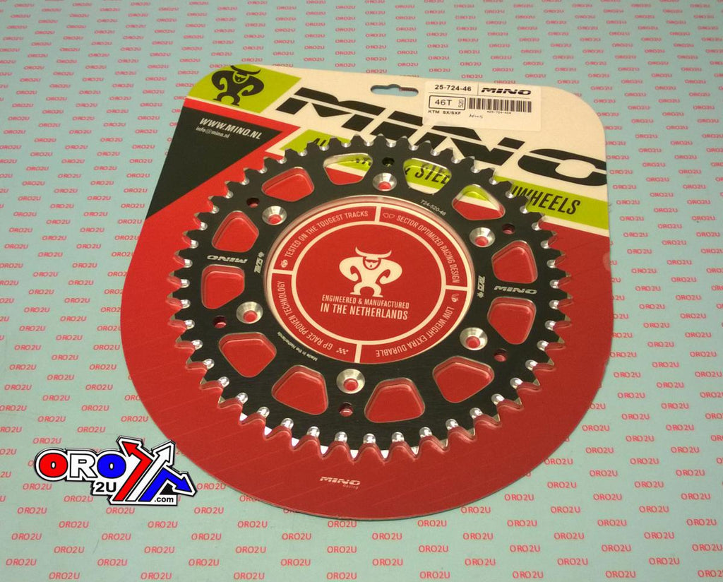 MINO REAR SPROCKET ALUM 990-54 BK, 25-724-520-46
