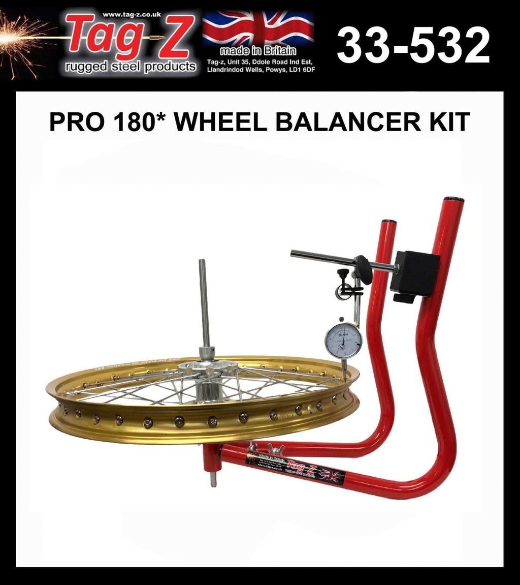 TAG-Z PRO 180* WHEEL BALANCER KIT, RED, (FLAT PACKED IN TAG-Z BOX)