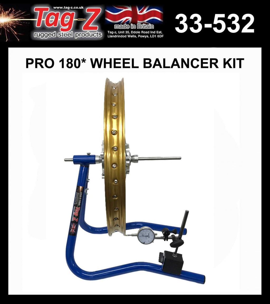 TAG-Z PRO 180* WHEEL BALANCER KIT, RED, (FLAT PACKED IN TAG-Z BOX)