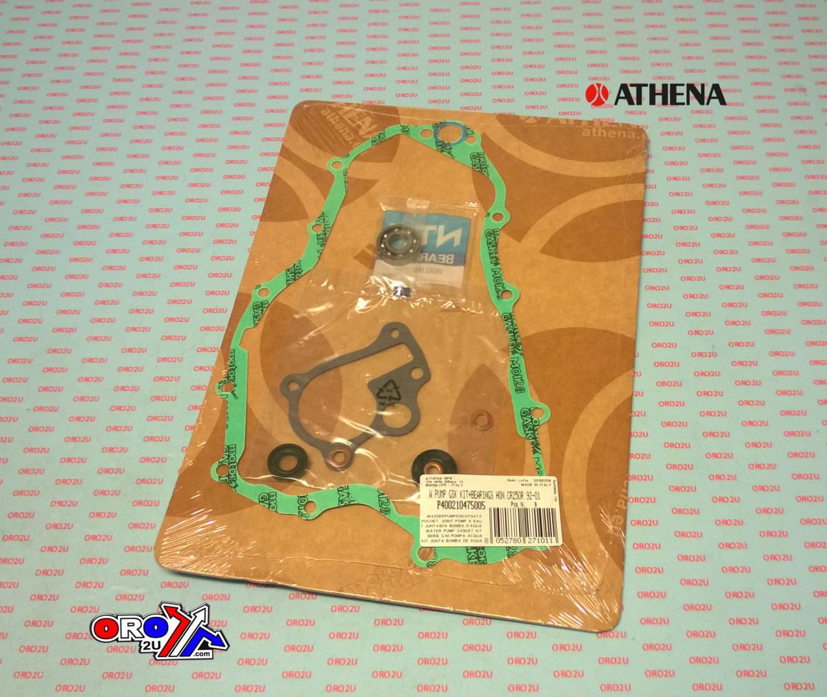 WATER PUMP GASKET KIT CR 250 92-01/TX125 2017, ATHENA P400210475005 HONDA/HUSKY WITH BEARING