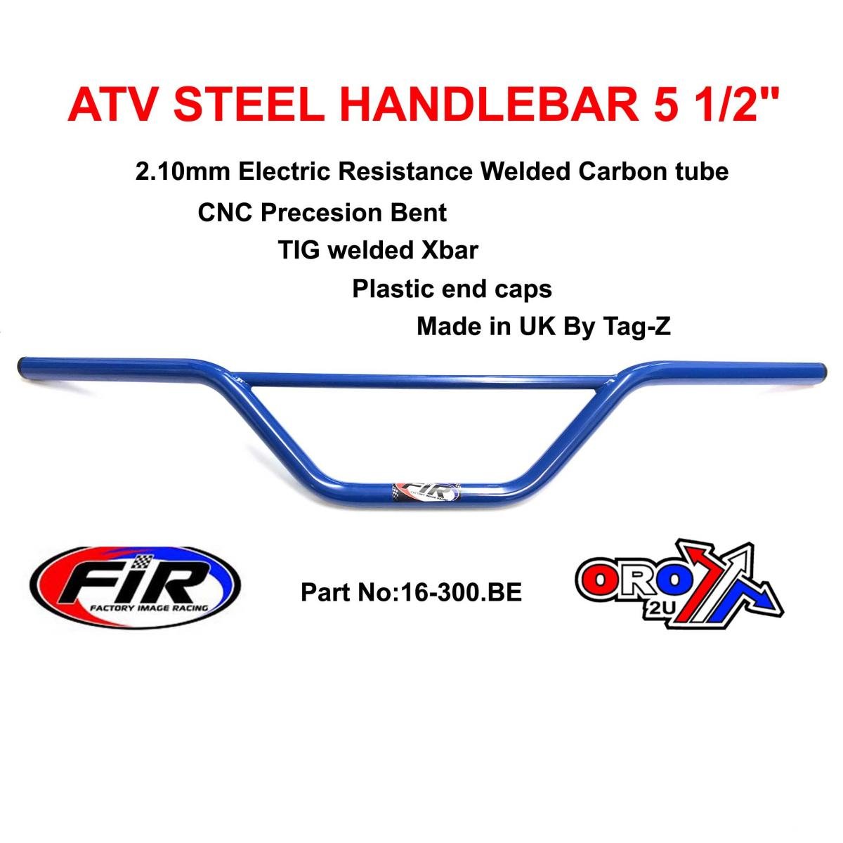 ATV STEEL HANDLEBAR 5 1/2, SUZUKI LT MODELS / GLOSS BLUE, [UNIVERSAL]