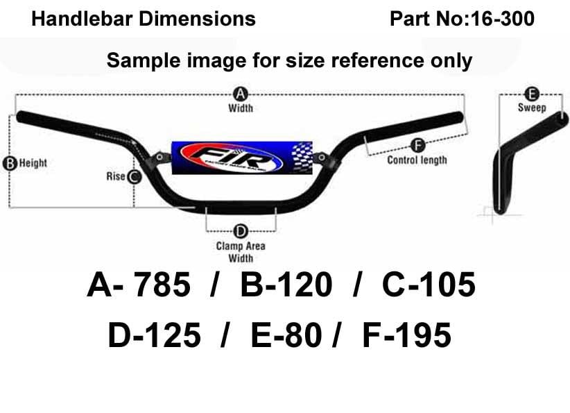 ATV STEEL HANDLEBAR 5 1/2, SUZUKI LT MODELS / GLOSS ORANGE, [UNIVERSAL]