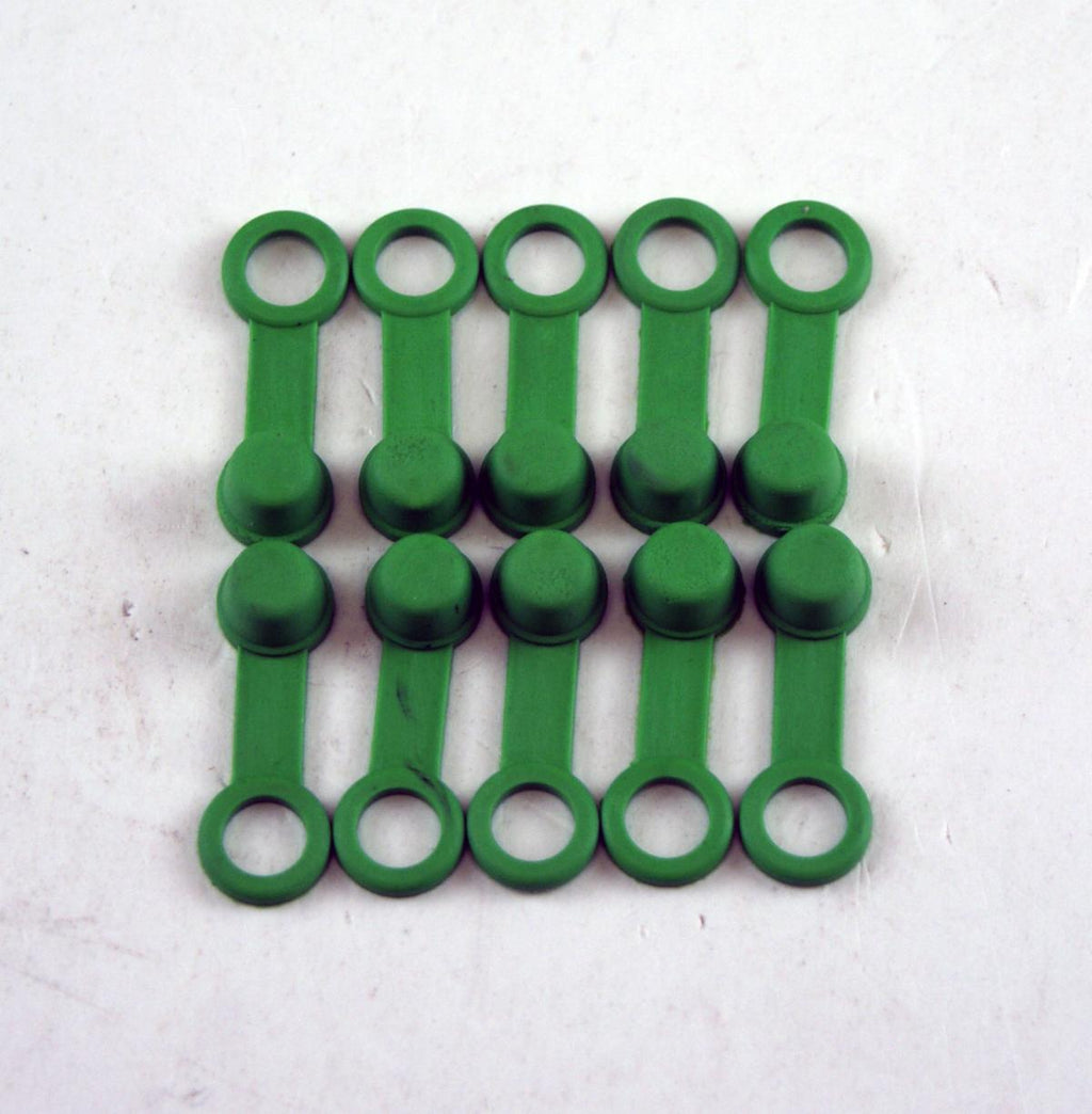 TRADE PACK 10 RUBBER CAPS GREEN, TRADE £0.40 EA. BLEED NIPPLE COVER CAP